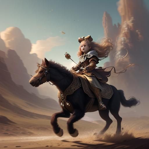 Maltese-Poodle Car Ride: Detailed Fantasy Art