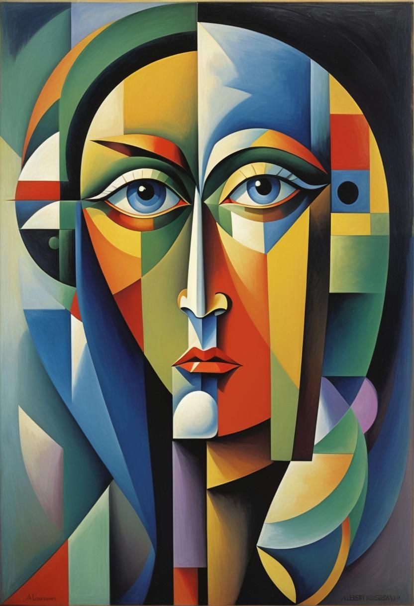 Abstract Cubism Art Inspired by Kurasov and Gleizes