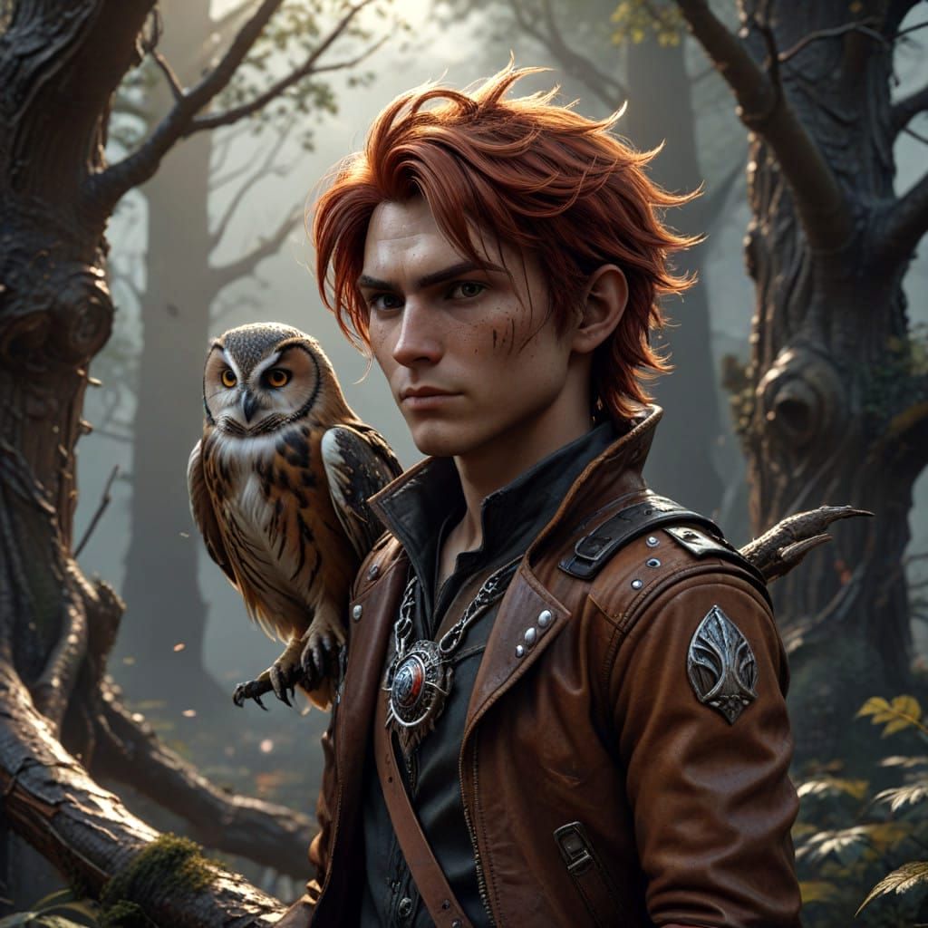 Epic Dark Fantasy Halfling in Realistic Comic Book Style