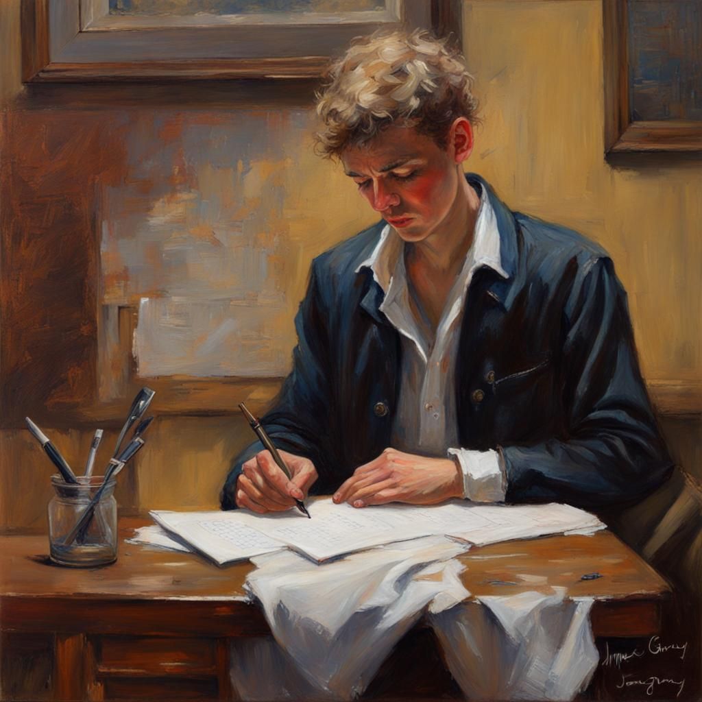 Apology Letter as Oil Painting by Gurney