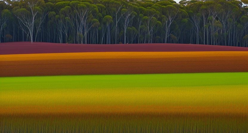 Australian Outback Landscape Painting in Australiana Style