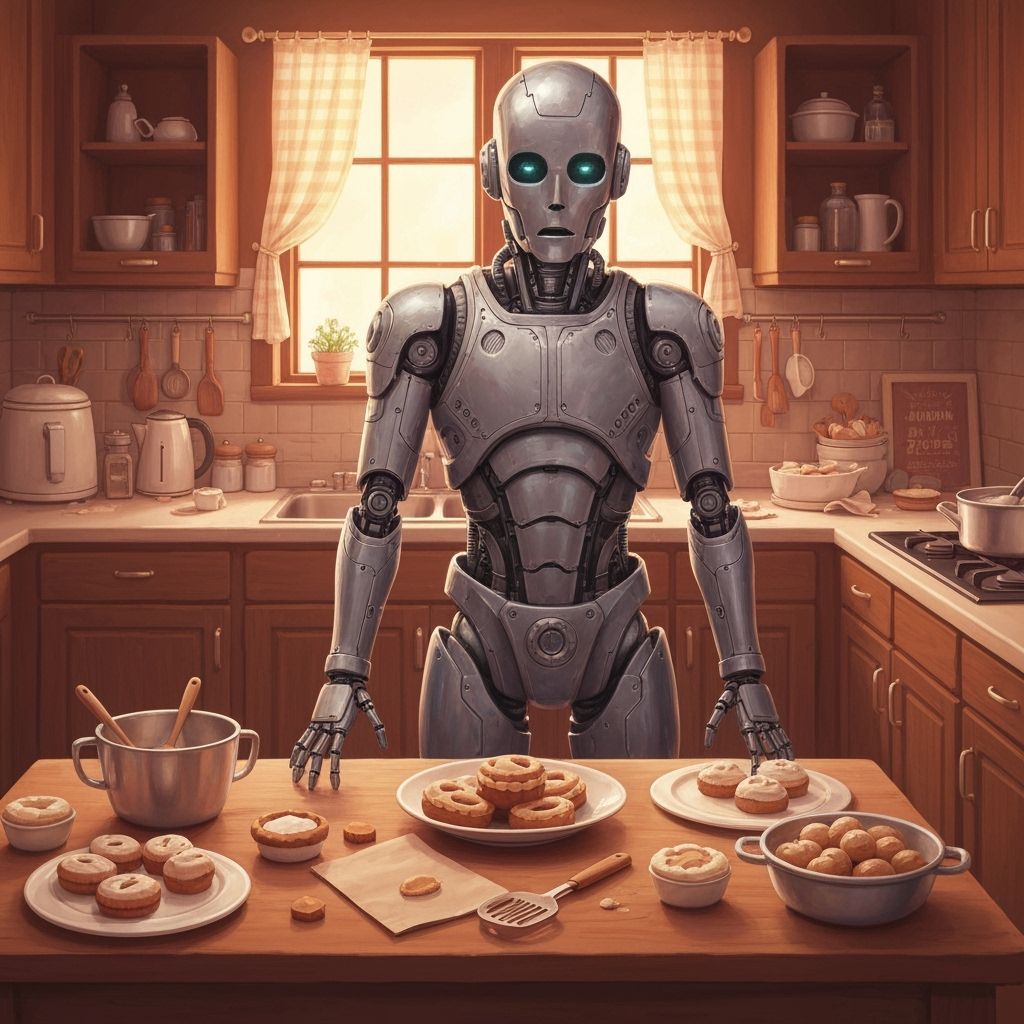 Futuristic Robot Takes Over Grandmother's Kitchen