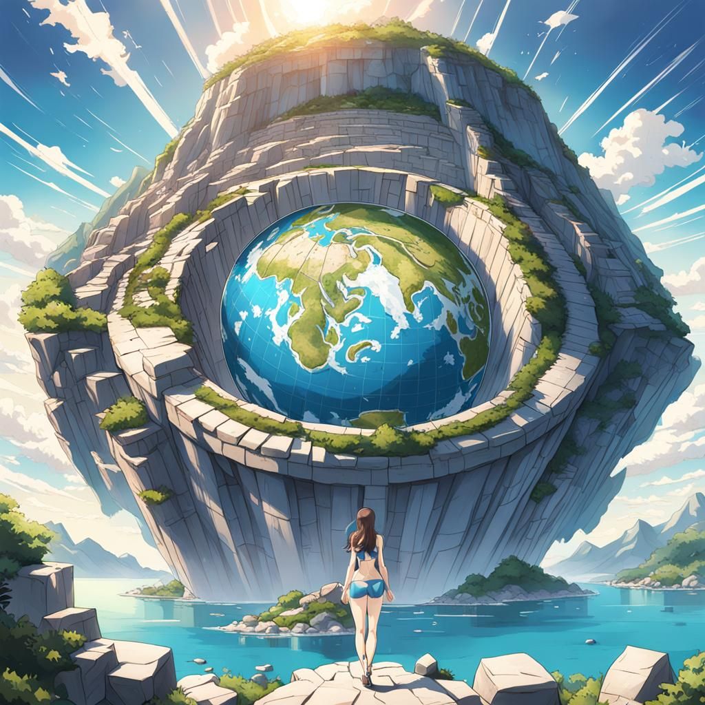 Goddess Creates Earth in Anime Style