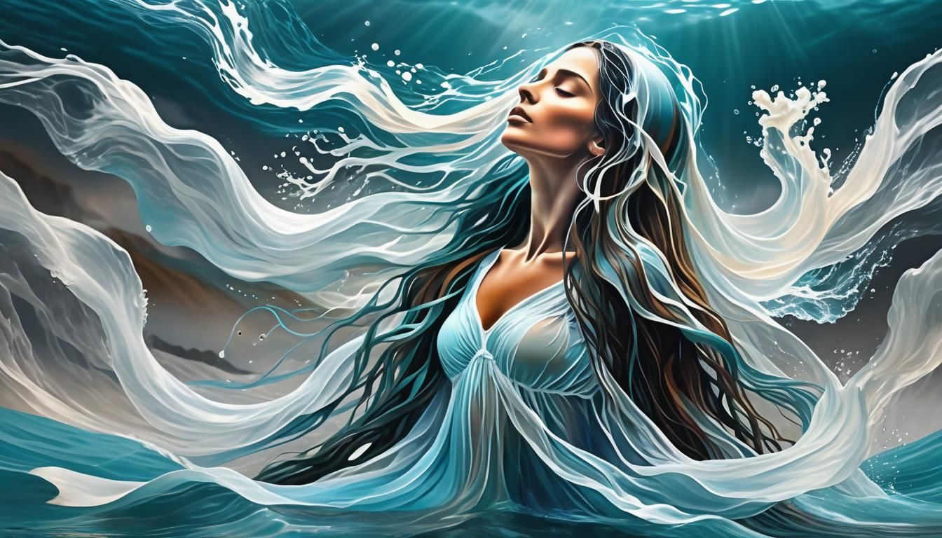 Mesmerizing Digital Collage: Gratitude for Water's Cleansing...