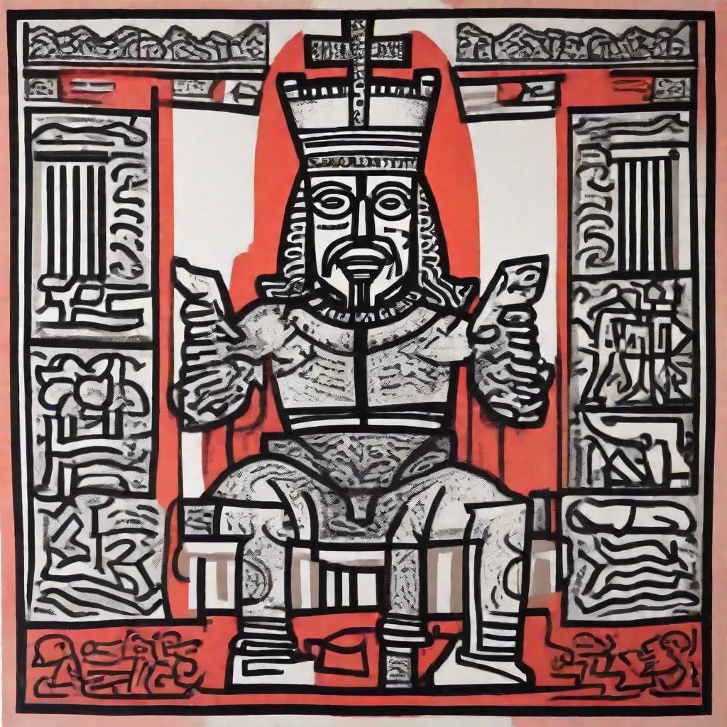 Vlad the Impaler in Keith Haring Style