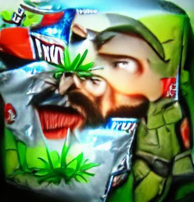 Stylized Cartoon Scene with Gaming Elements