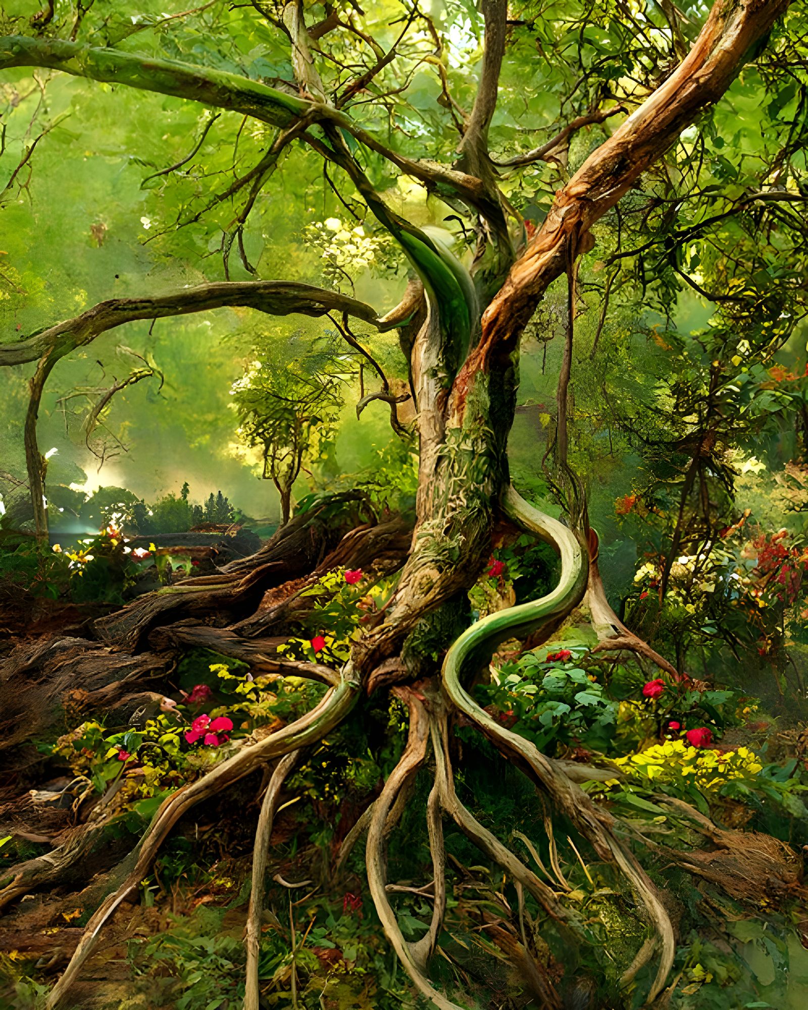 Entangled Tree Roots: Spectacular Natural Beauty