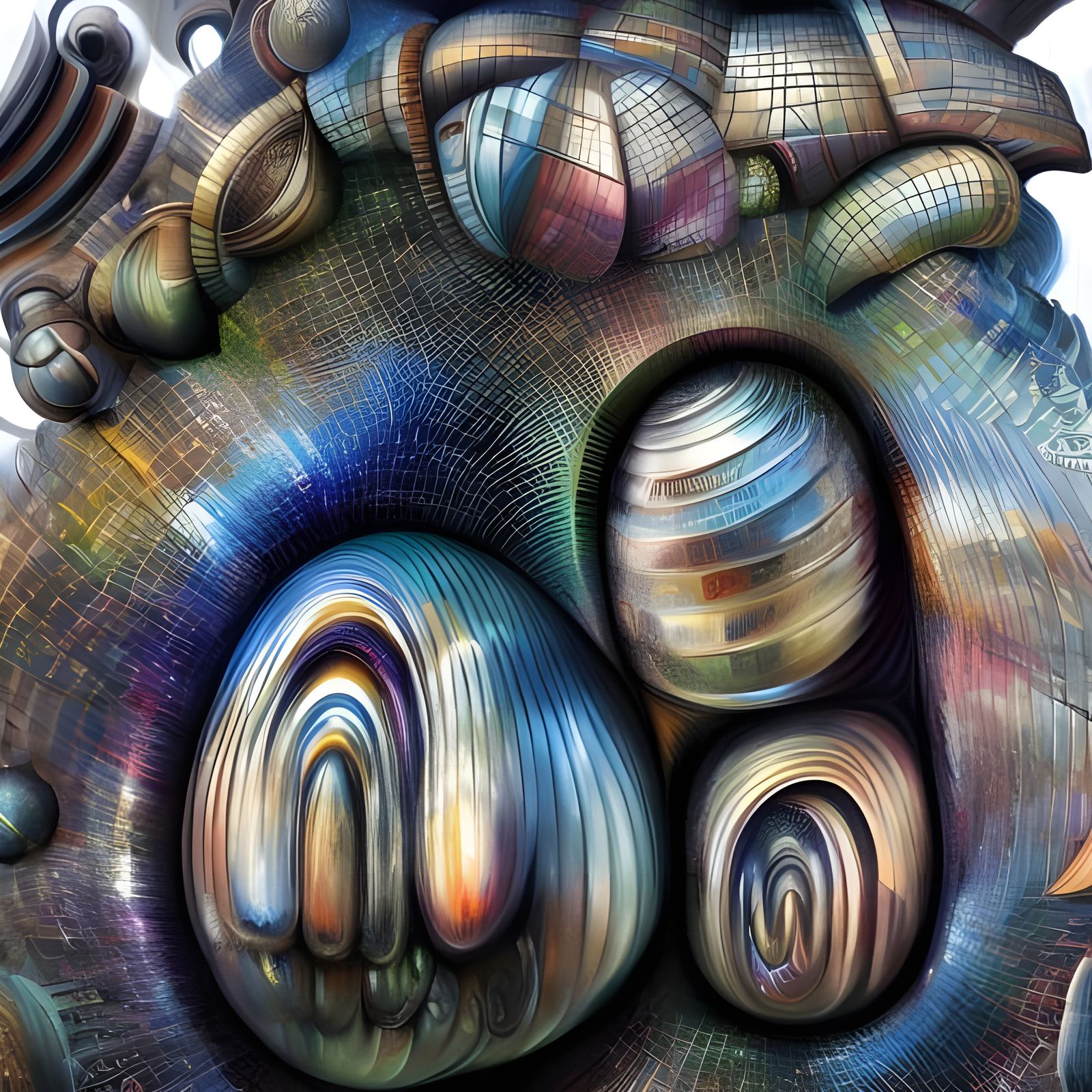 Geometric Abstract Art in Striking Polychromatic Style