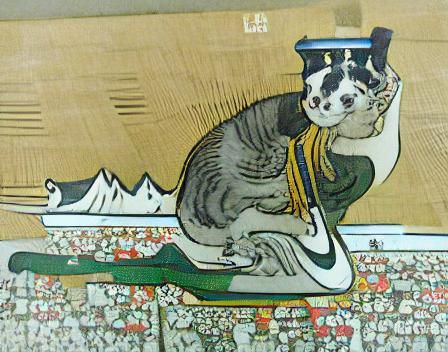 Ukiyo-e Style Cat Print