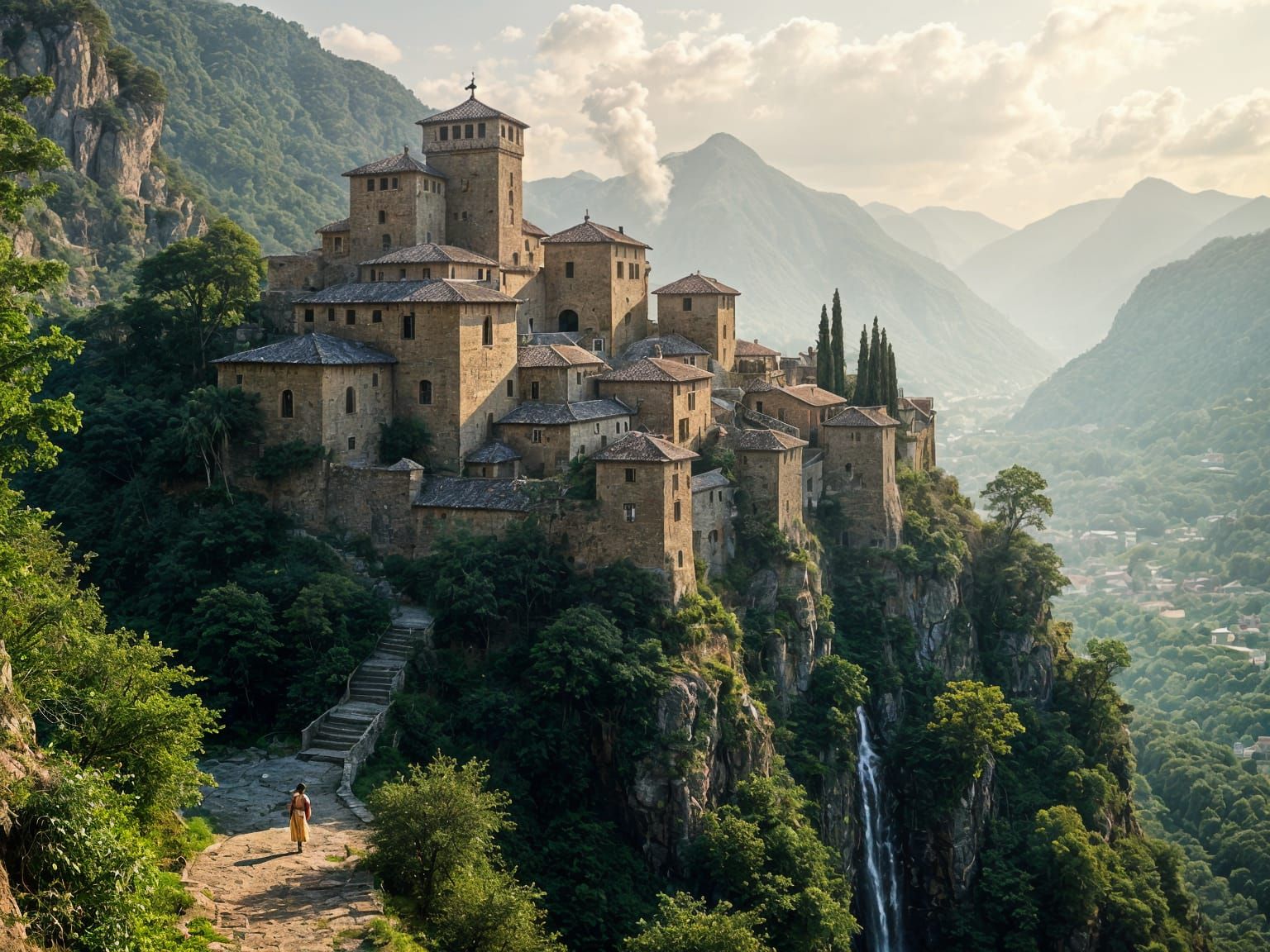 Fortified Village in the Pyrenees: Photography