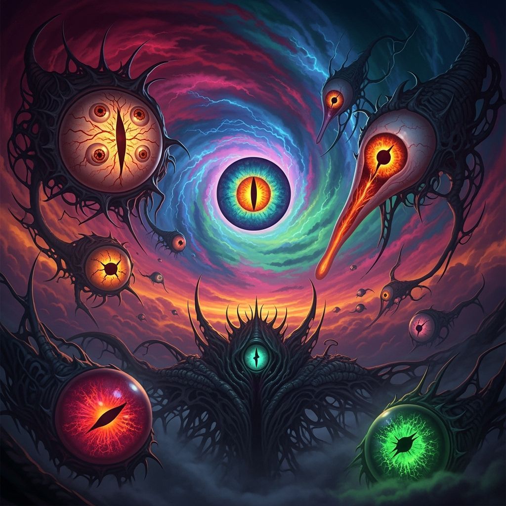 Malevolent Eyes Emerge from Psychedelic Skies in Dark Fantas...