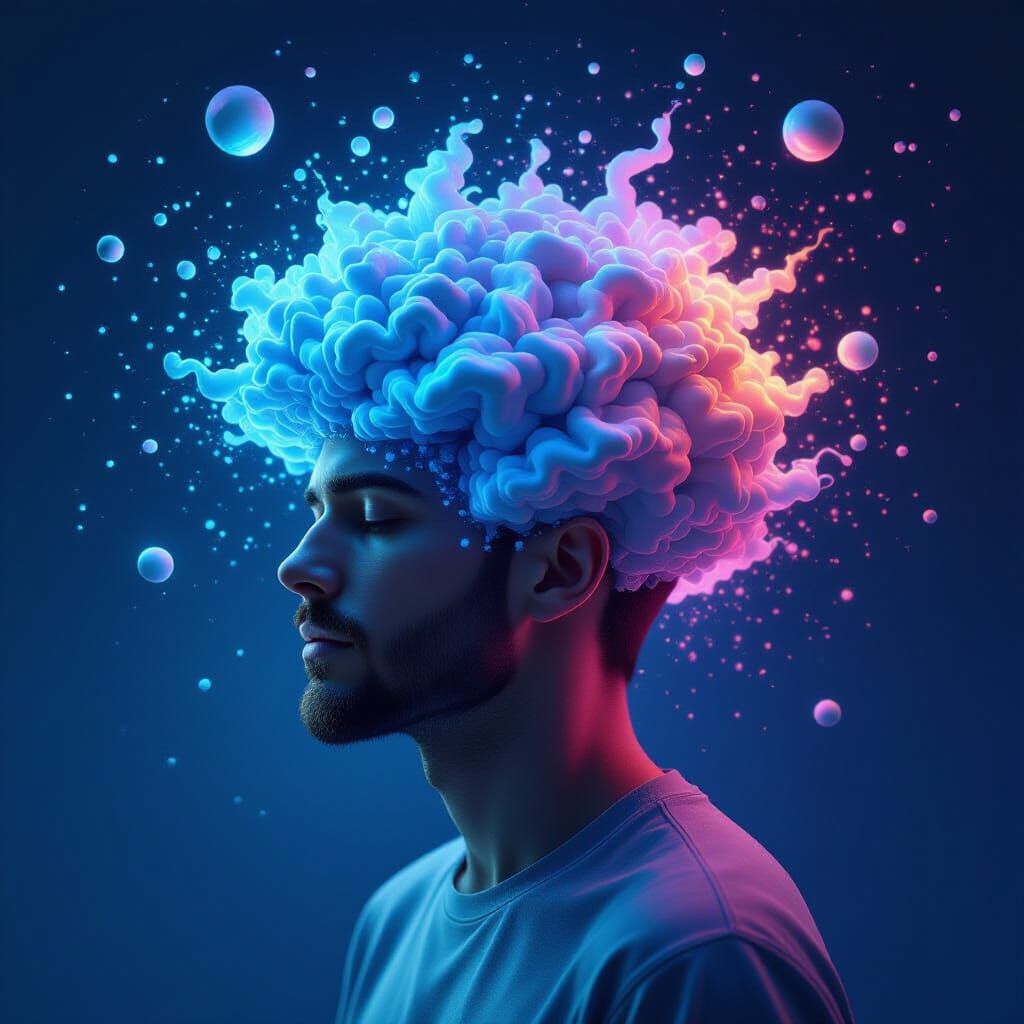 Dreams Erupting: Intense 3D Parallax Perspective