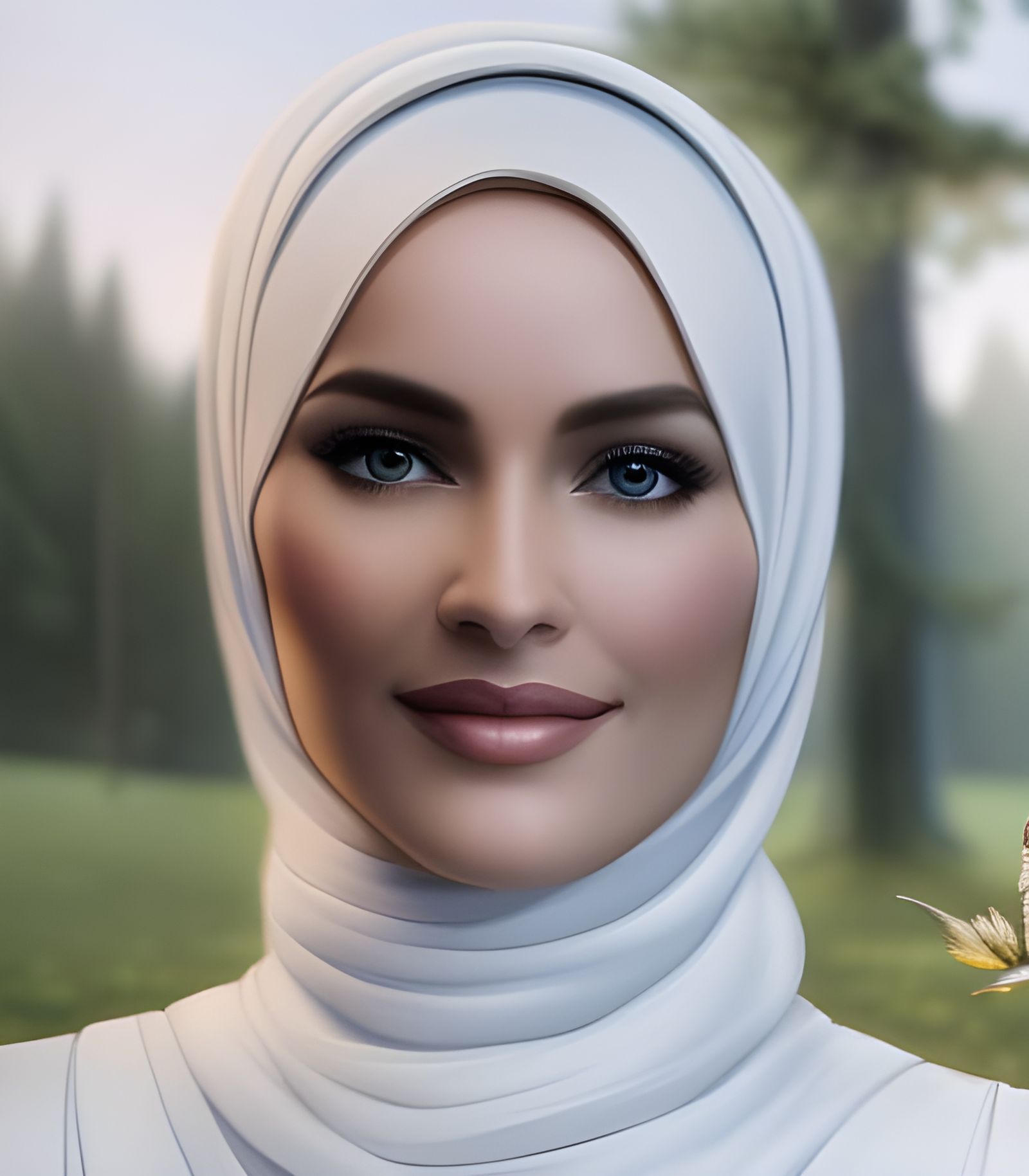 Beautiful Woman in Hijab: Fantasy Concept Art