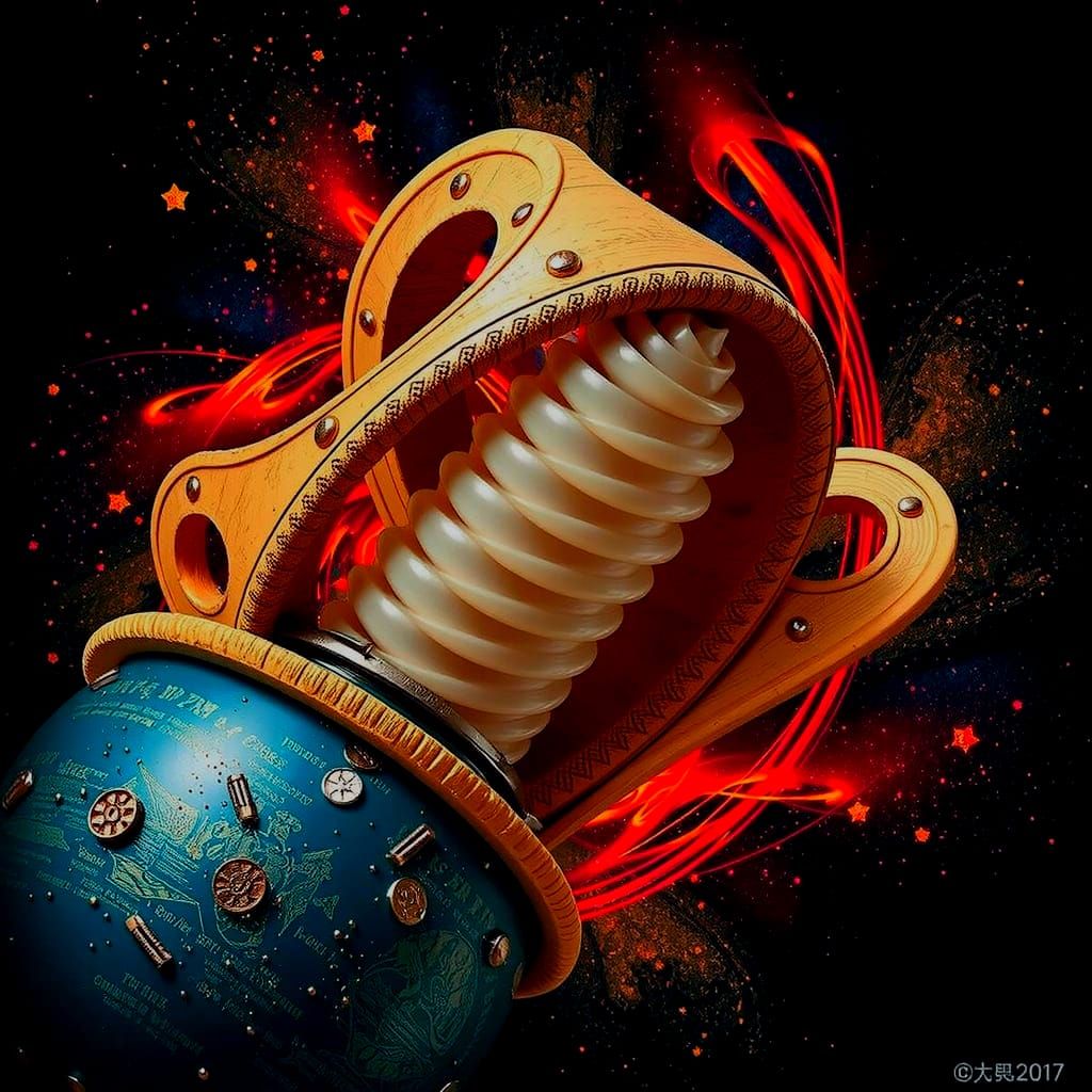 Dynamic Spiral Motion Abstract Art