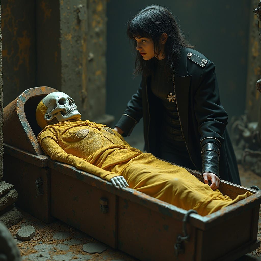 Mummified Prisoner Trapped by Sadistic Female Guard in Ancie...