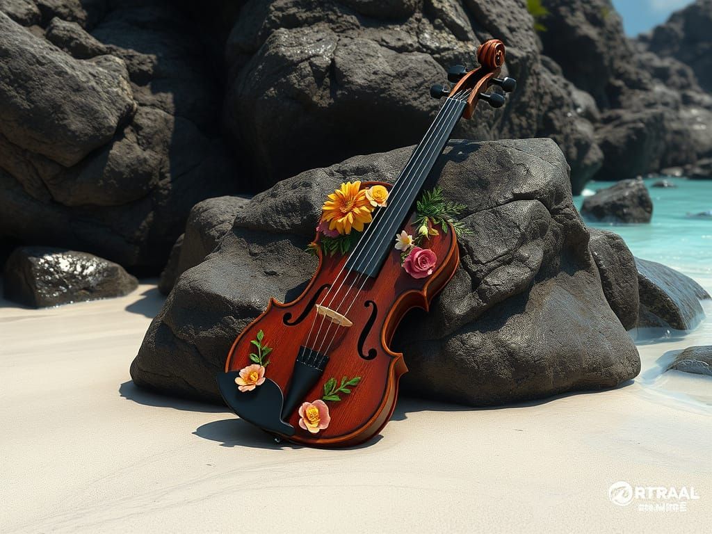 Fantastical Floral Strings on a Tropical Beach