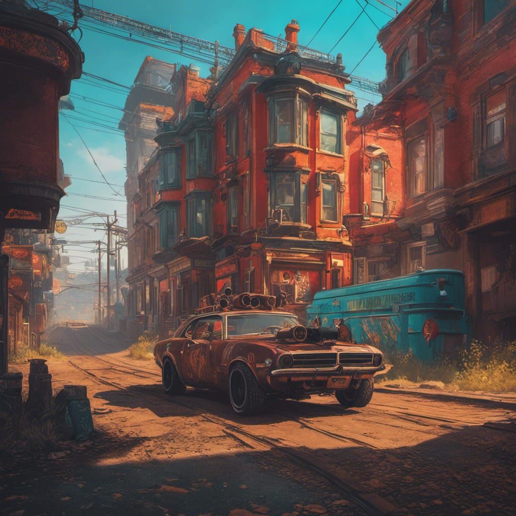 Victorian Steampunk Street Punks in Mad Max Style