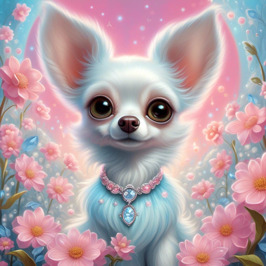 Happy Chihuahua in Sunny Garden