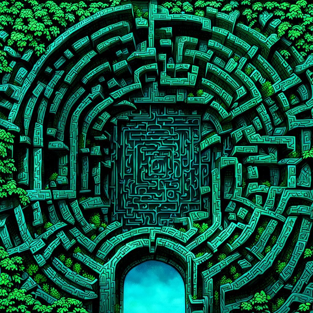 Detailed Fantasy Hedge Maze