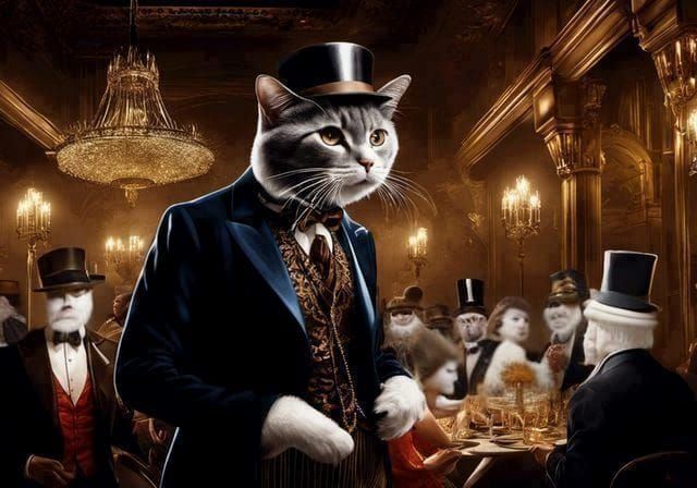 Griffin in Roaring Twenties Clothes, Cinematic Style