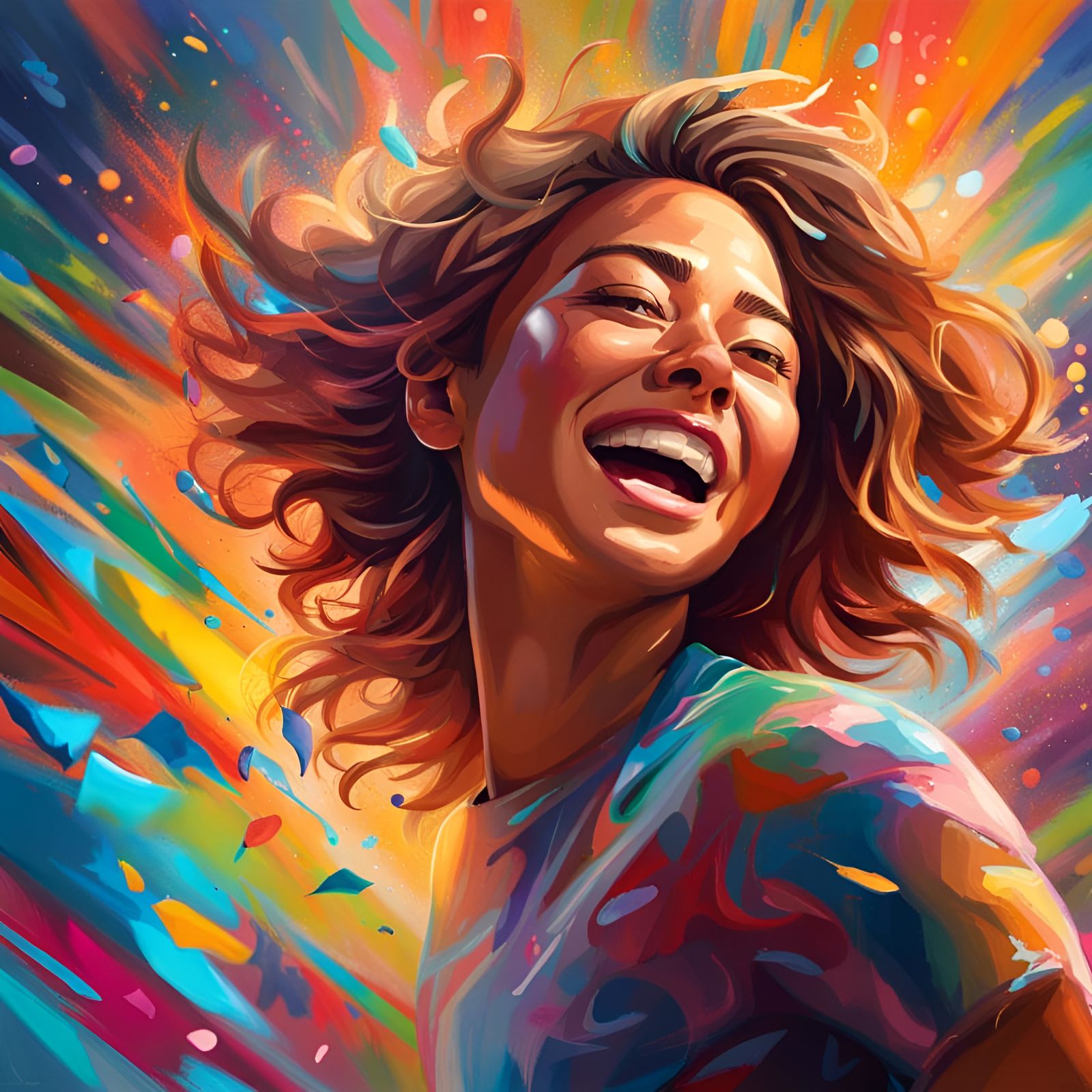 Motivated Person Achieves Goals: Hyperrealistic Splash Art