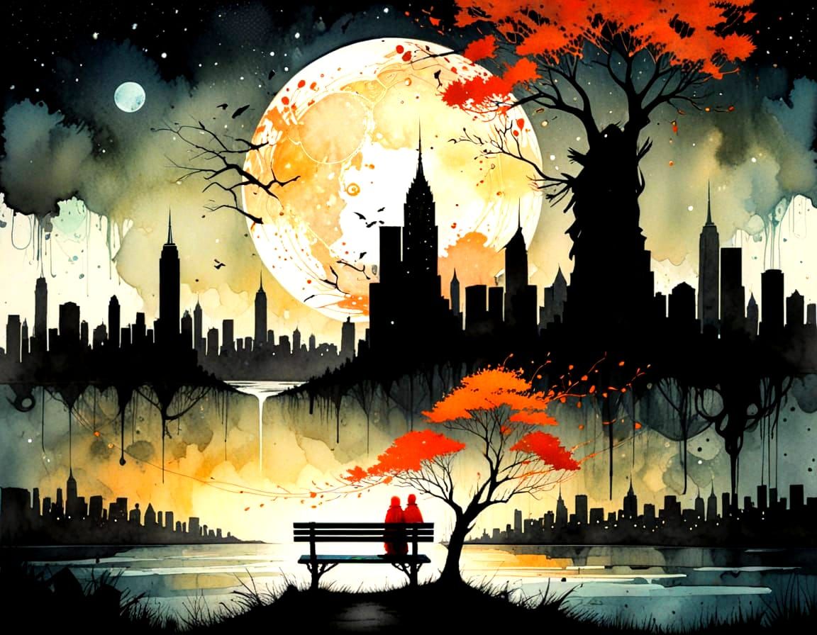 (a bench in New York:1.5), Andy Kehoe and Carne Griffiths, r...