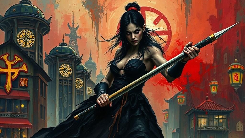 Grotesque Alien Monster in Expressionist Impasto Style