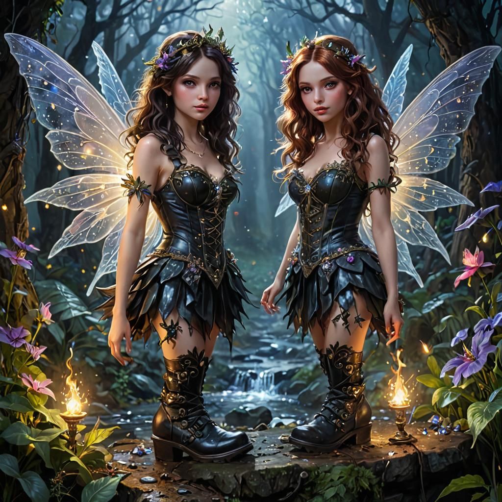 Ethereal Oil Painting with Glowing Eyes and Intricate Detail...