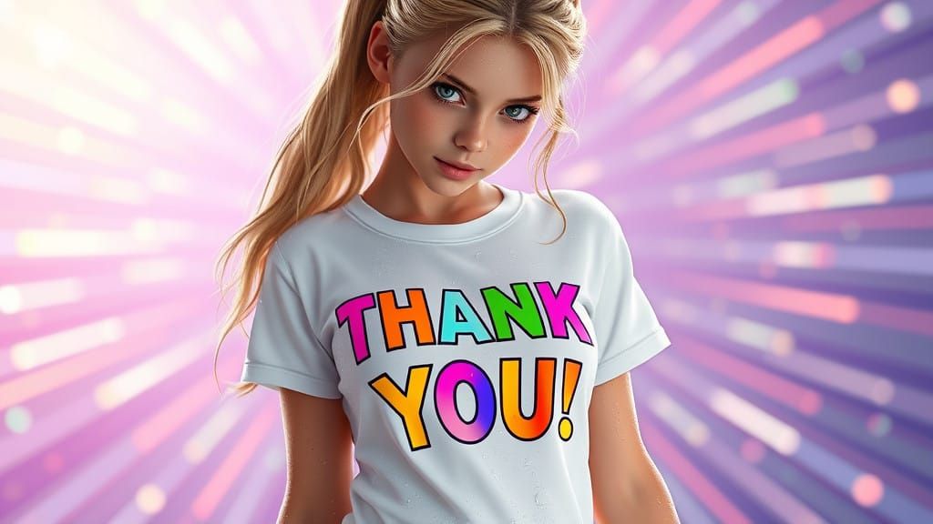 Vibrant Girl in Neon Glitter