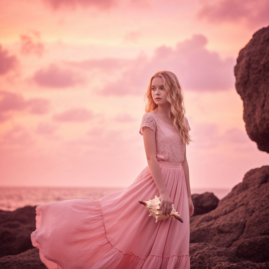 Beauty - Sunset Elegance in Soft Pink