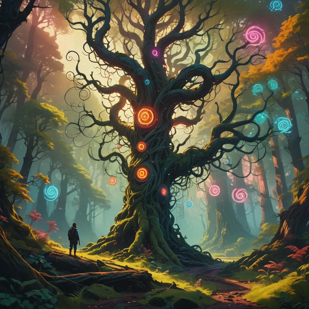 Mystic in Ancient Forest Concept Art