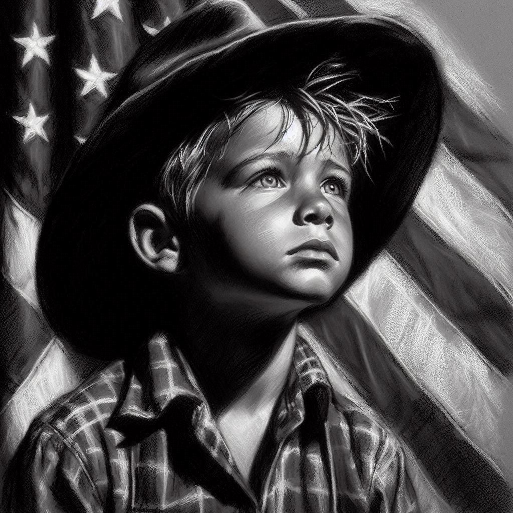 Elegant Charcoal Drawing in Classic Style