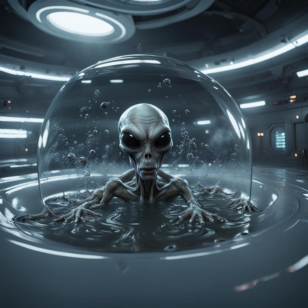 Alien Hybrid Fetuses in UFO: Hyperrealistic Concept Art