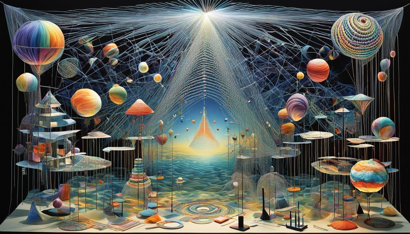 Op-Art Masterpiece: Quantum Tailors Stitching Reality