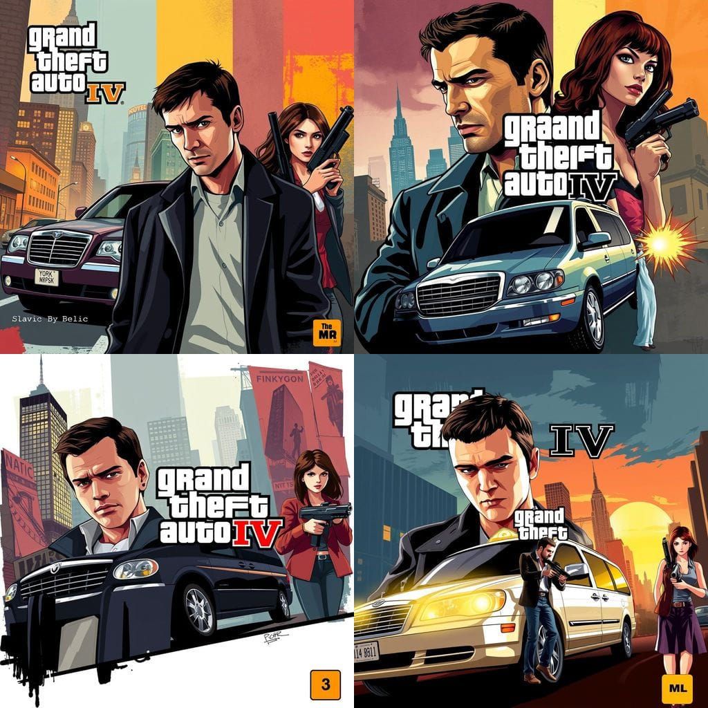 Nico Bellic's Epic Ride in Cyberpunk Cityscape