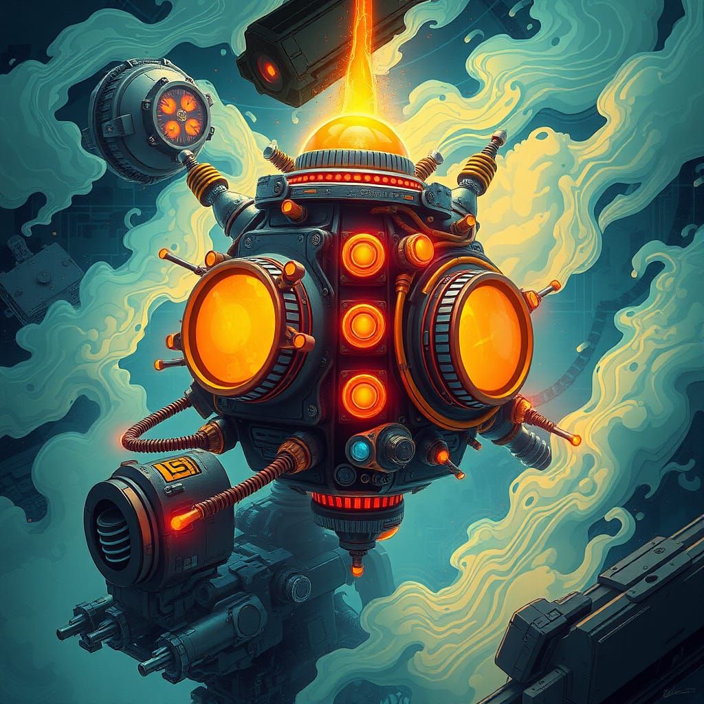 Mystical Glowing Thingamajig in Futuristic Style