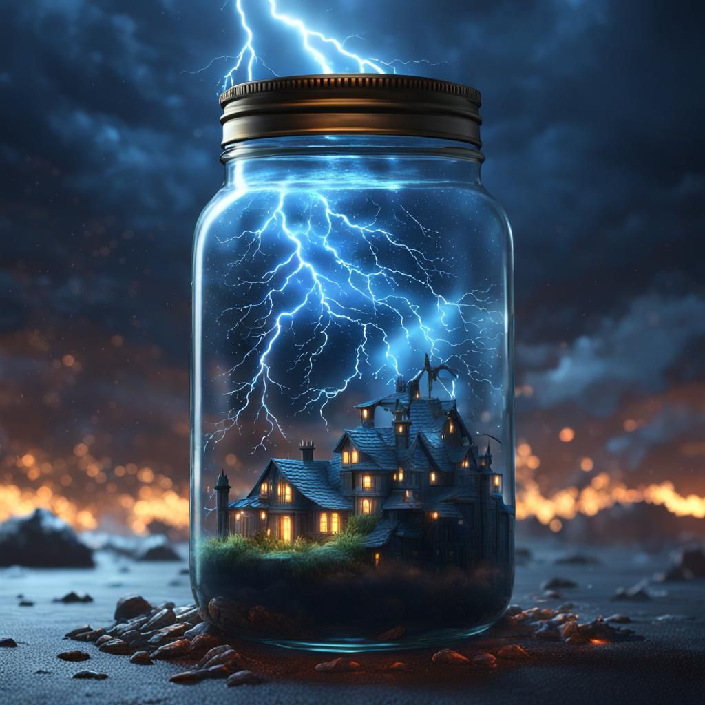 Lightning Storm in a Jar: Digital Concept Art