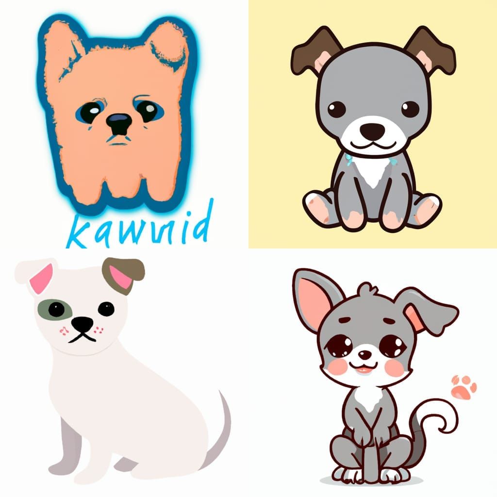 Kawaii Dog Illustration