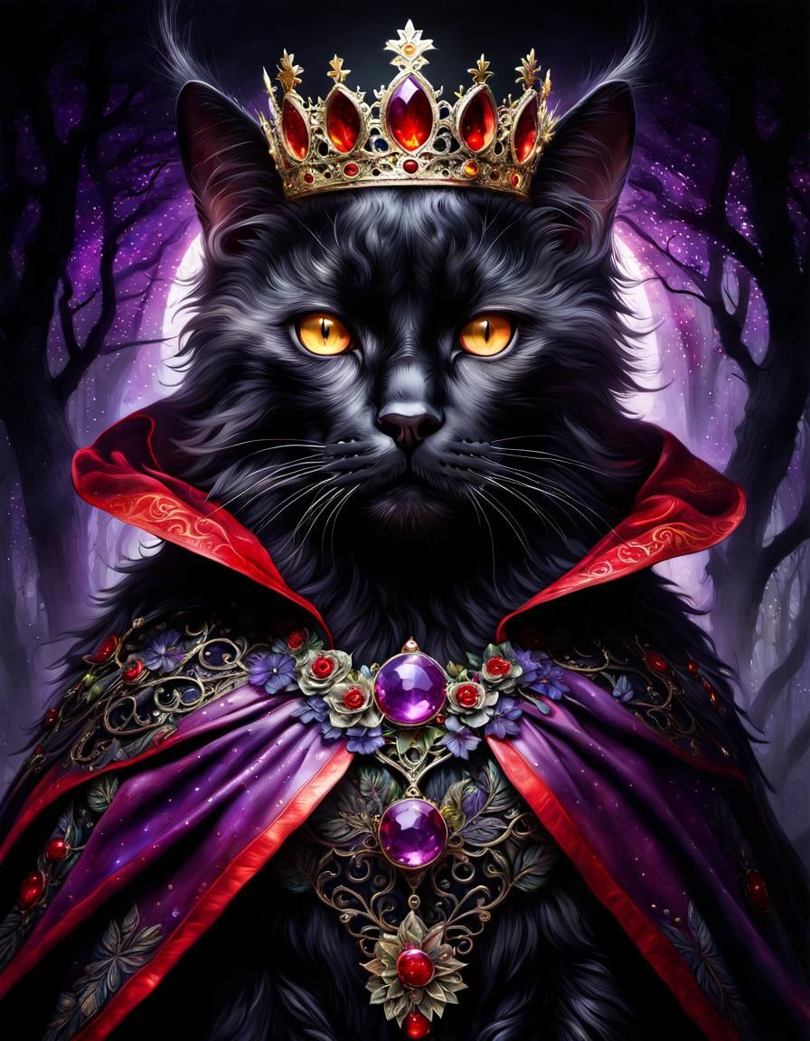 Royal Purple and red King Cat