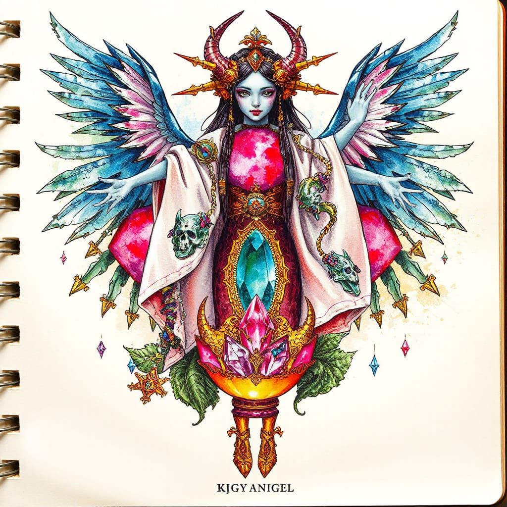 Crystal Angel: Fantasy Character Design in Watercolor