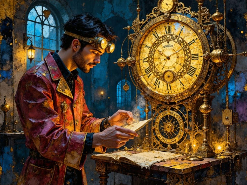 Steampunk Inventor Crafts a Hyperrealistic Time Machine Cloc...