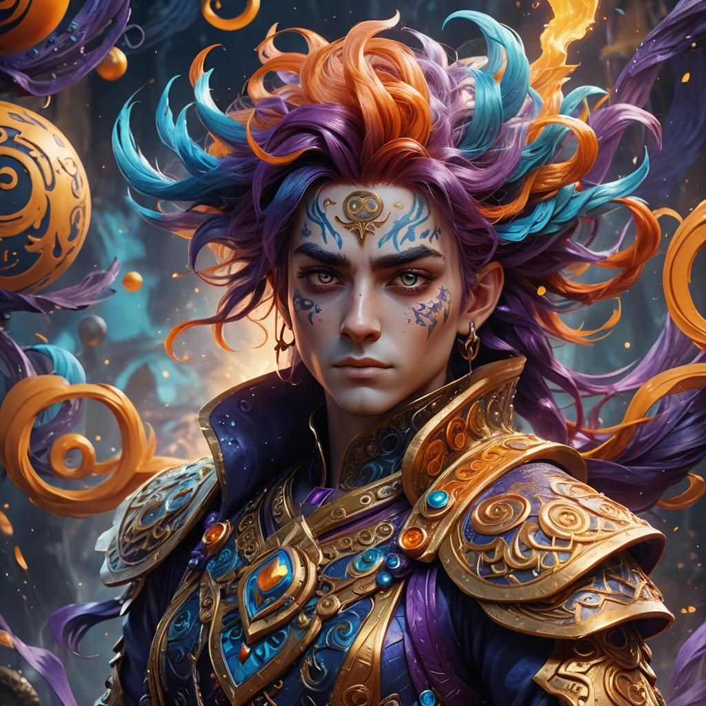 Vibrant Fantasy Character Concept Art