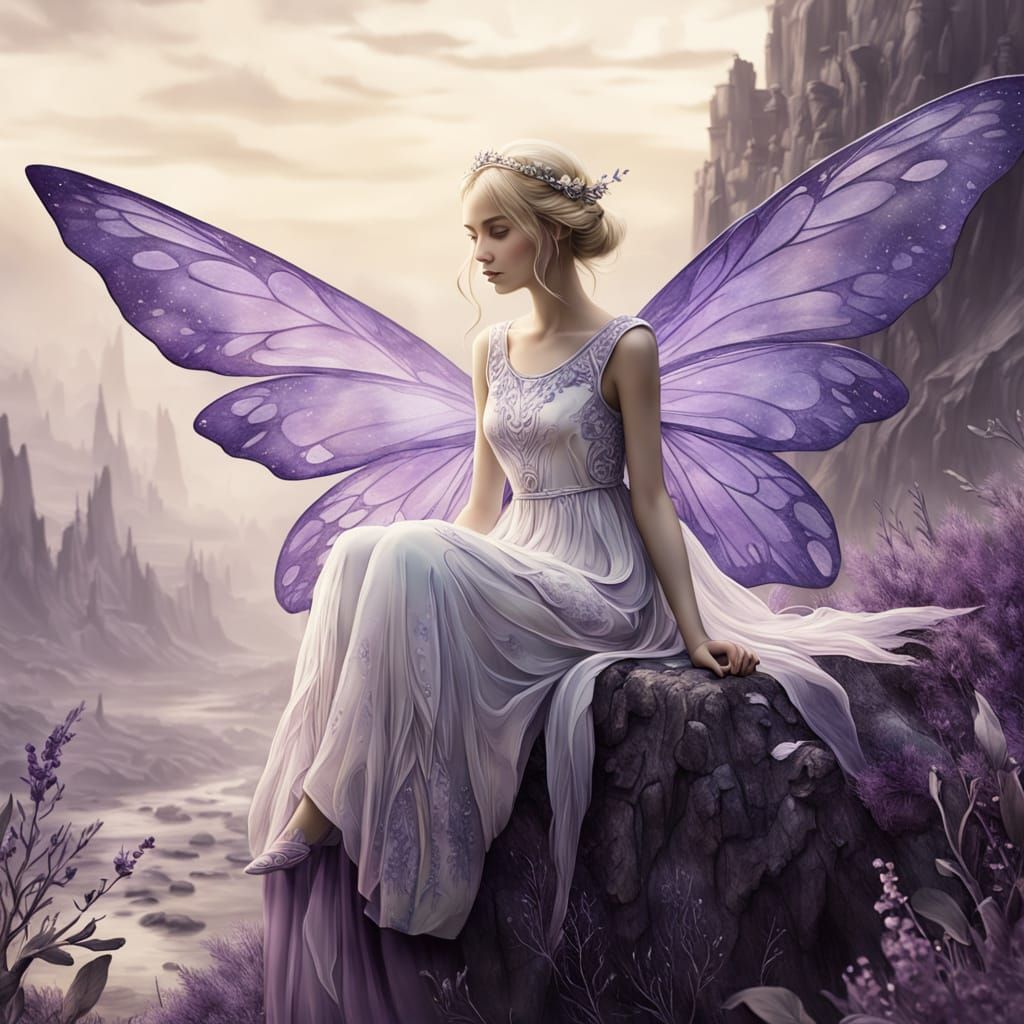 Ethereal Fairy in Wasteland: Mythic Concept Art