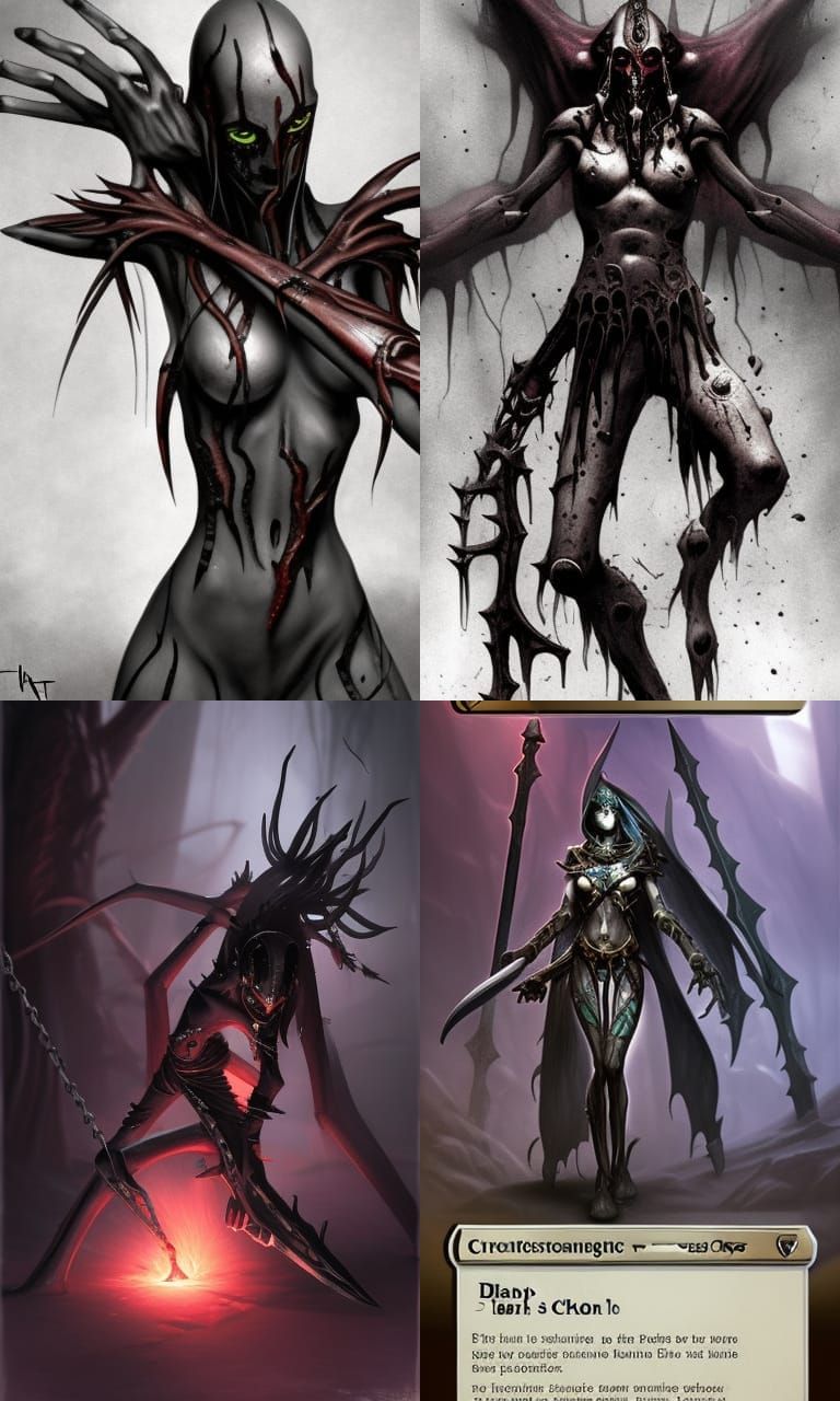 Dark Eldar Warrior in Grimdark Style