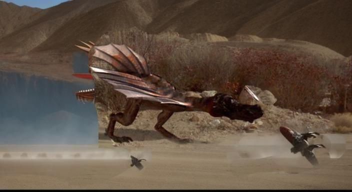 An assblaster from Tremors 3 getting ready to fly.