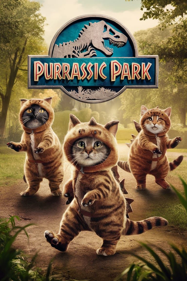 Purrassic Park: Cats as Dinosaurs Movie Poster