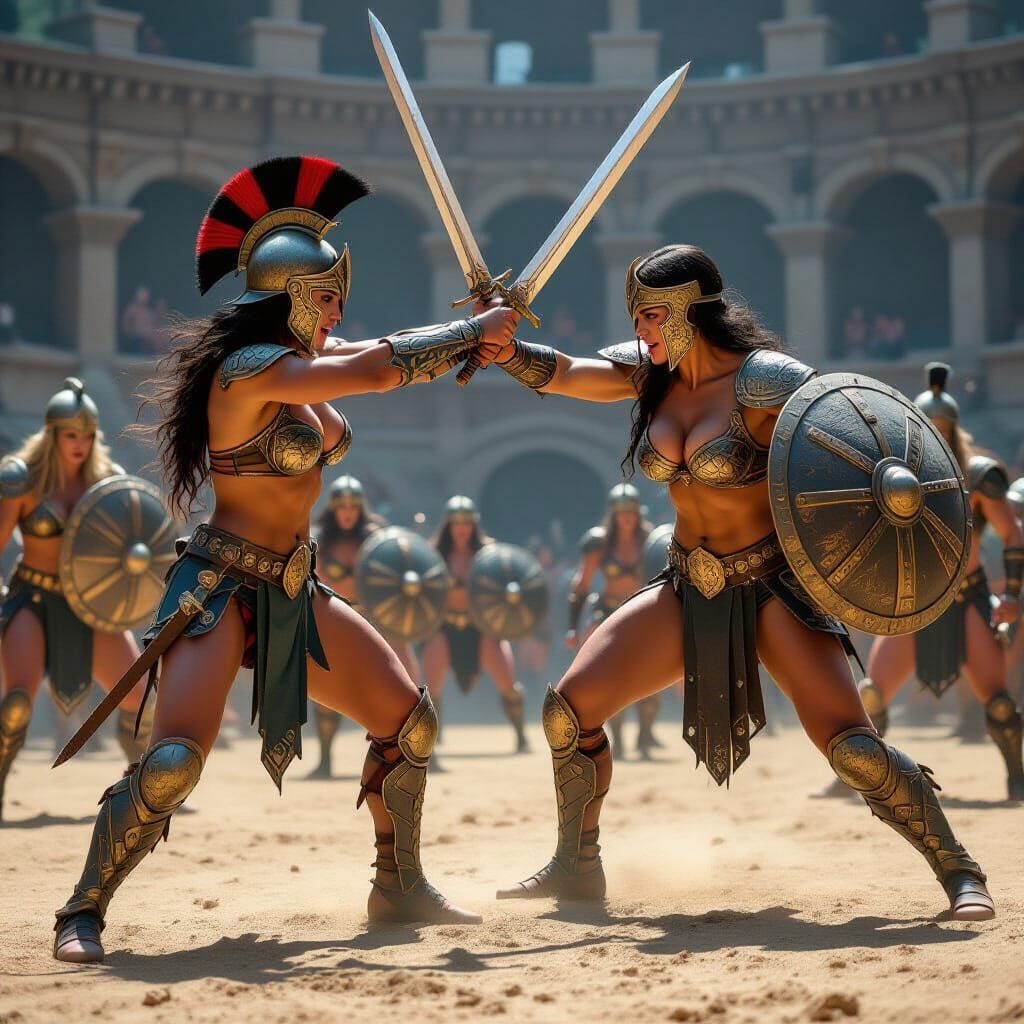Amazons and Valkyries in Training Arena