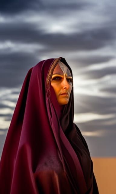 Rotting Priestess in Arabian Desert, Divine Light