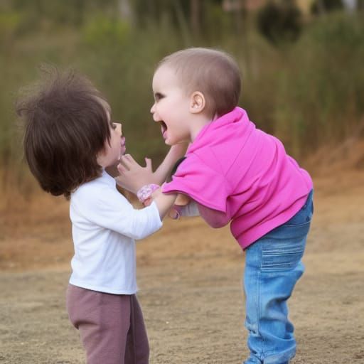 Toddlers Fighting: An Image of Childhood Conflict