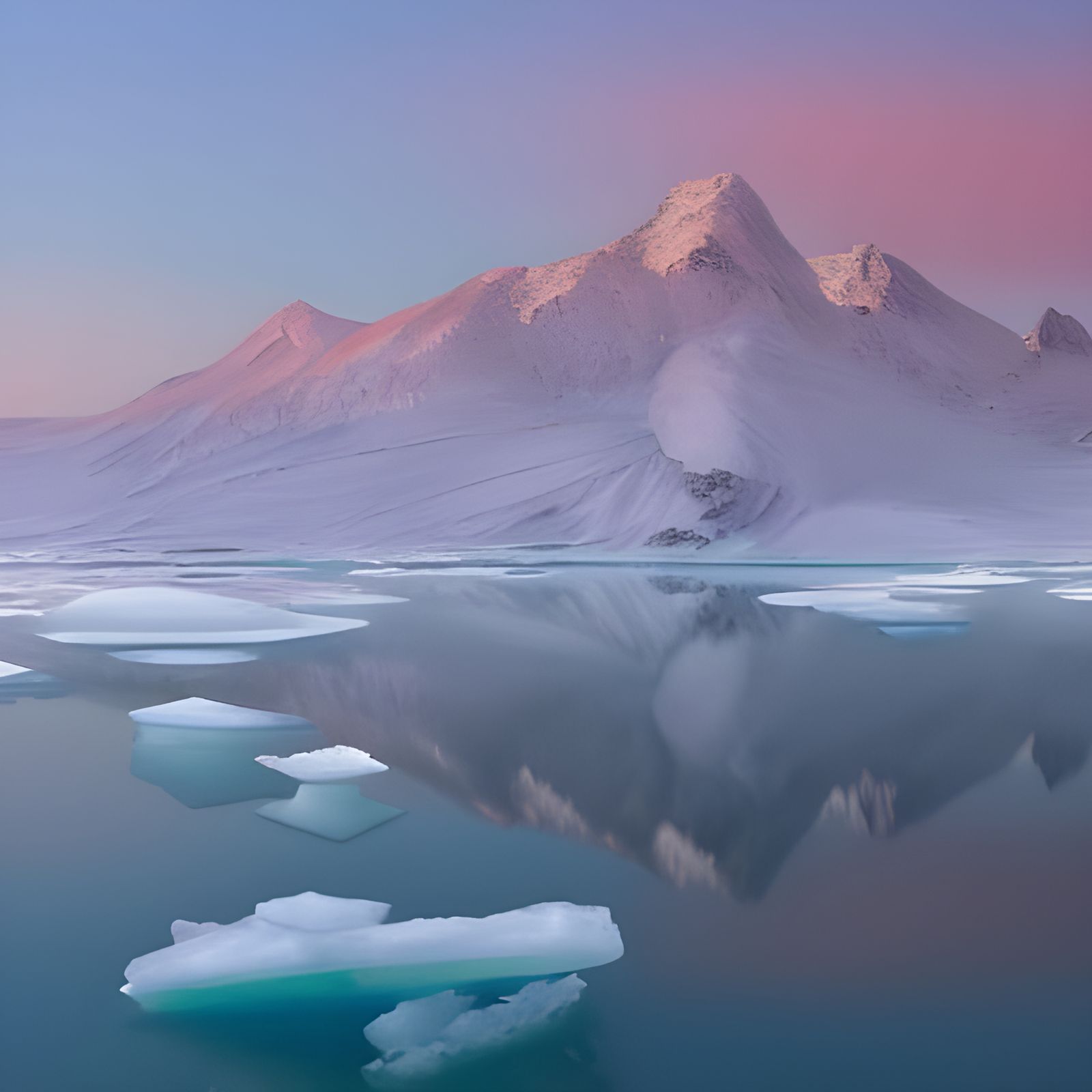 Icy Tundra Landscape in Detailed Matte Painting